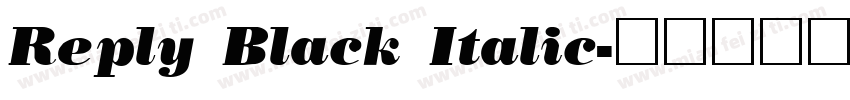 Reply Black Italic字体转换